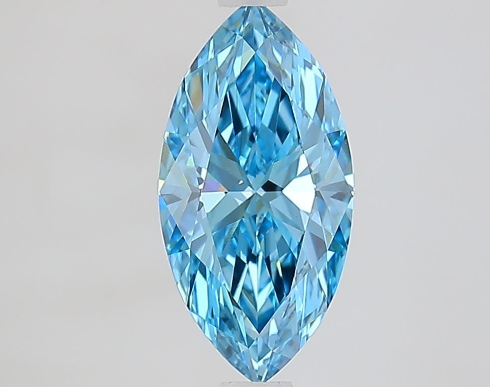 Loose Diamond - MARQUISE 1.42ct Fancy Vivid Blue VS1: Loose Diamond - MARQUISE 1.42ct Fancy Vivid Blue VS1 Source: This is a real non-mined Diamond that has been grown in a lab Shape: MARQUISE Carats: 1.42 Color: Fancy Vivid Blue Certification: IGI Video