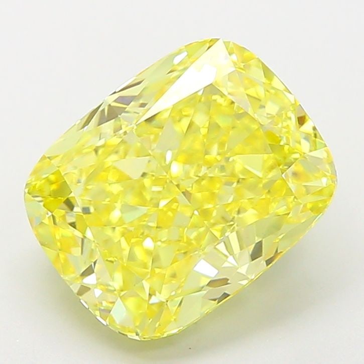 Loose Diamond - CUSHION MODIFIED 4.04ct Fancy Vivid Yellow VVS2: Loose Diamond - CUSHION MODIFIED 4.04ct Fancy Vivid Yellow VVS2 Source: This is a real non-mined Diamond that has been grown in a lab Shape: CUSHION MODIFIED Carats: 4.04 Color: Fancy Vivid Yellow Cer