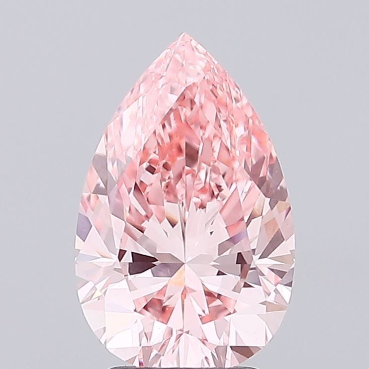 Loose Diamond - PEAR 3.03ct Fancy Vivid Pink VVS2: Loose Diamond - PEAR 3.03ct Fancy Vivid Pink VVS2 Source: This is a real non-mined Diamond that has been grown in a lab Shape: PEAR Carats: 3.03 Color: Fancy Vivid Pink Certification: IGI Video: