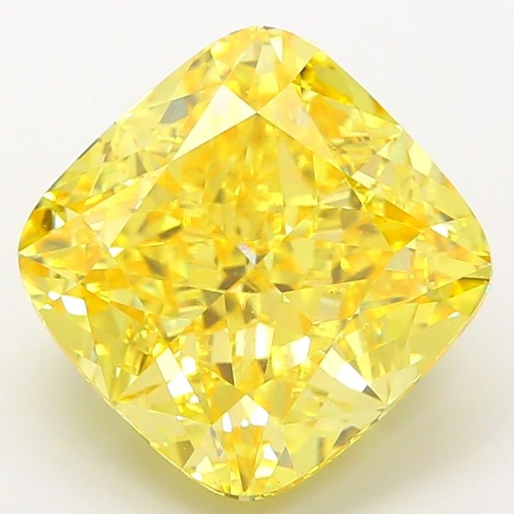 Loose Diamond - CUSHION MODIFIED 7.03ct Fancy Vivid Yellow VVS2: Loose Diamond - CUSHION MODIFIED 7.03ct Fancy Vivid Yellow VVS2 Source: This is a real non-mined Diamond that has been grown in a lab Shape: CUSHION MODIFIED Carats: 7.03 Color: Fancy Vivid Yellow Cer