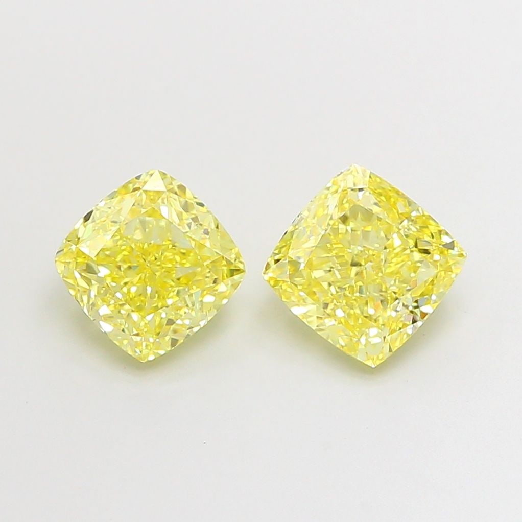 Loose Diamond - CUSHION MODIFIED 1.61ct Fancy Intense Yellow VS1: Loose Diamond - CUSHION MODIFIED 1.61ct Fancy Intense Yellow VS1 Source: This is a real non-mined Diamond that has been grown in a lab Shape: CUSHION MODIFIED Carats: 1.61 Color: Fancy Intense Yellow 