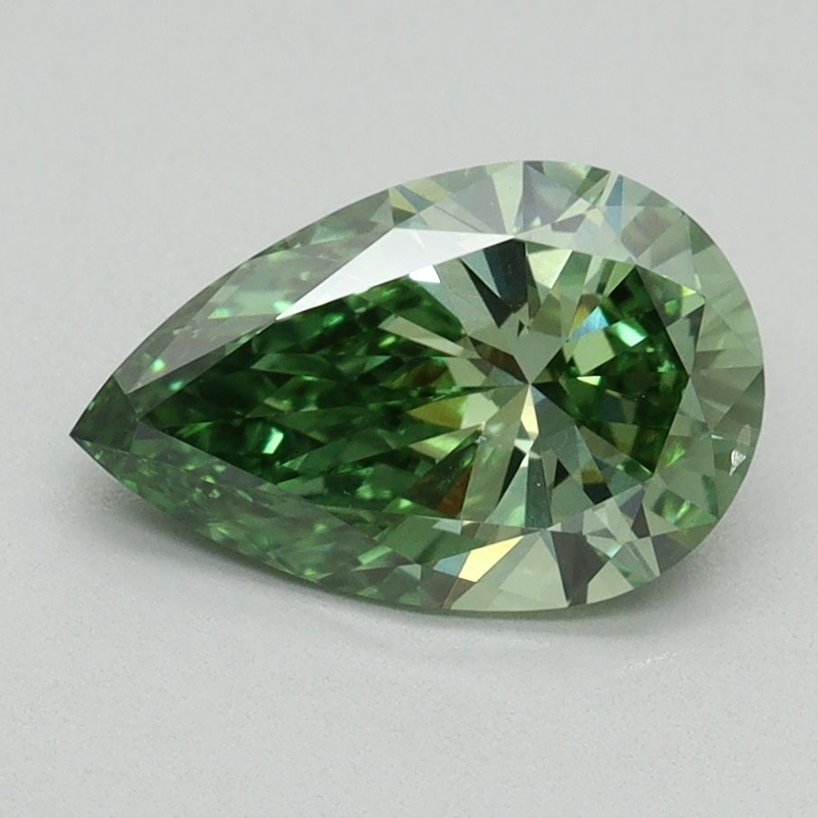 Loose Diamond - PEAR 1.5ct Fancy Vivid Green VS2: Loose Diamond - PEAR 1.5ct Fancy Vivid Green VS2 Source: This is a real non-mined Diamond that has been grown in a lab Shape: PEAR Carats: 1.5 Color: Fancy Vivid Green Certification: IGI Video:
