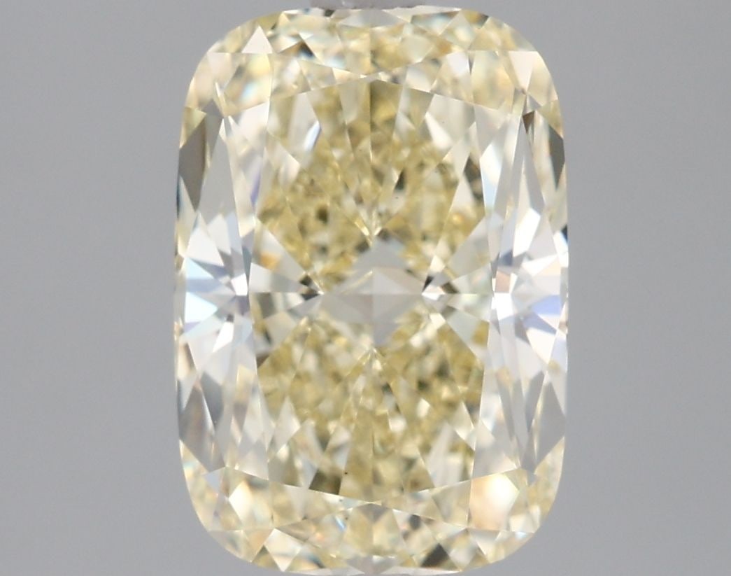 Loose Diamond - CUSHION MODIFIED 2.62ct Fancy Yellow VS1: Loose Diamond - CUSHION MODIFIED 2.62ct Fancy Yellow VS1 Source: This is a real non-mined Diamond that has been grown in a lab Shape: CUSHION MODIFIED Carats: 2.62 Color: Fancy Yellow Certification: I
