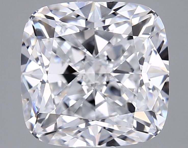 Loose Diamond - CUSHION MODIFIED 2.52ct D VVS2: Loose Diamond - CUSHION MODIFIED 2.52ct D VVS2 Source: This is a real non-mined Diamond that has been grown in a lab Shape: CUSHION MODIFIED Carats: 2.52 Color: D Clarity: VVS2 Certification: IGI Vide