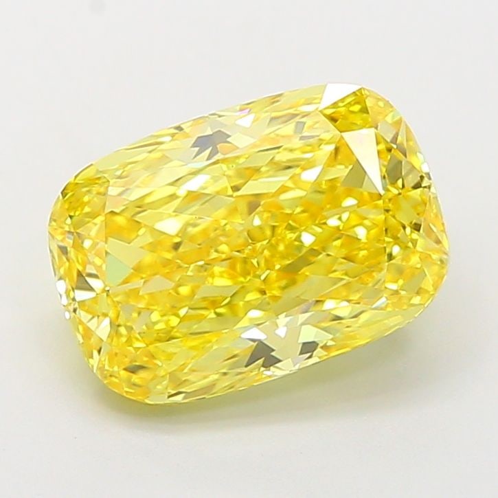 Loose Diamond - CUSHION MODIFIED 5.04ct Fancy Vivid Yellow VS1: Loose Diamond - CUSHION MODIFIED 5.04ct Fancy Vivid Yellow VS1 Source: This is a real non-mined Diamond that has been grown in a lab Shape: CUSHION MODIFIED Carats: 5.04 Color: Fancy Vivid Yellow Cert