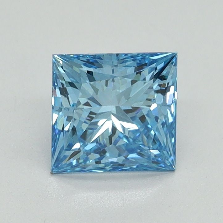 Loose Diamond - PRINCESS 0.94ct Fancy Vivid Blue VS2: Loose Diamond - PRINCESS 0.94ct Fancy Vivid Blue VS2 Source: This is a real non-mined Diamond that has been grown in a lab Shape: PRINCESS Carats: 0.94 Color: Fancy Vivid Blue Certification: IGI Video