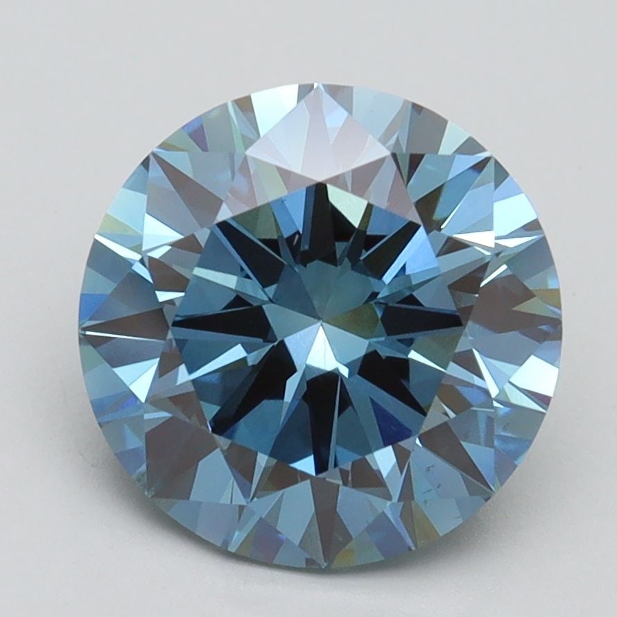 Loose Diamond - ROUND 3.0ct Fancy Vivid Blue VS2: Loose Diamond - ROUND 3.0ct Fancy Vivid Blue VS2 Source: This is a real non-mined Diamond that has been grown in a lab Shape: ROUND Carats: 3.0 Color: Fancy Vivid Blue Certification: IGI Video: