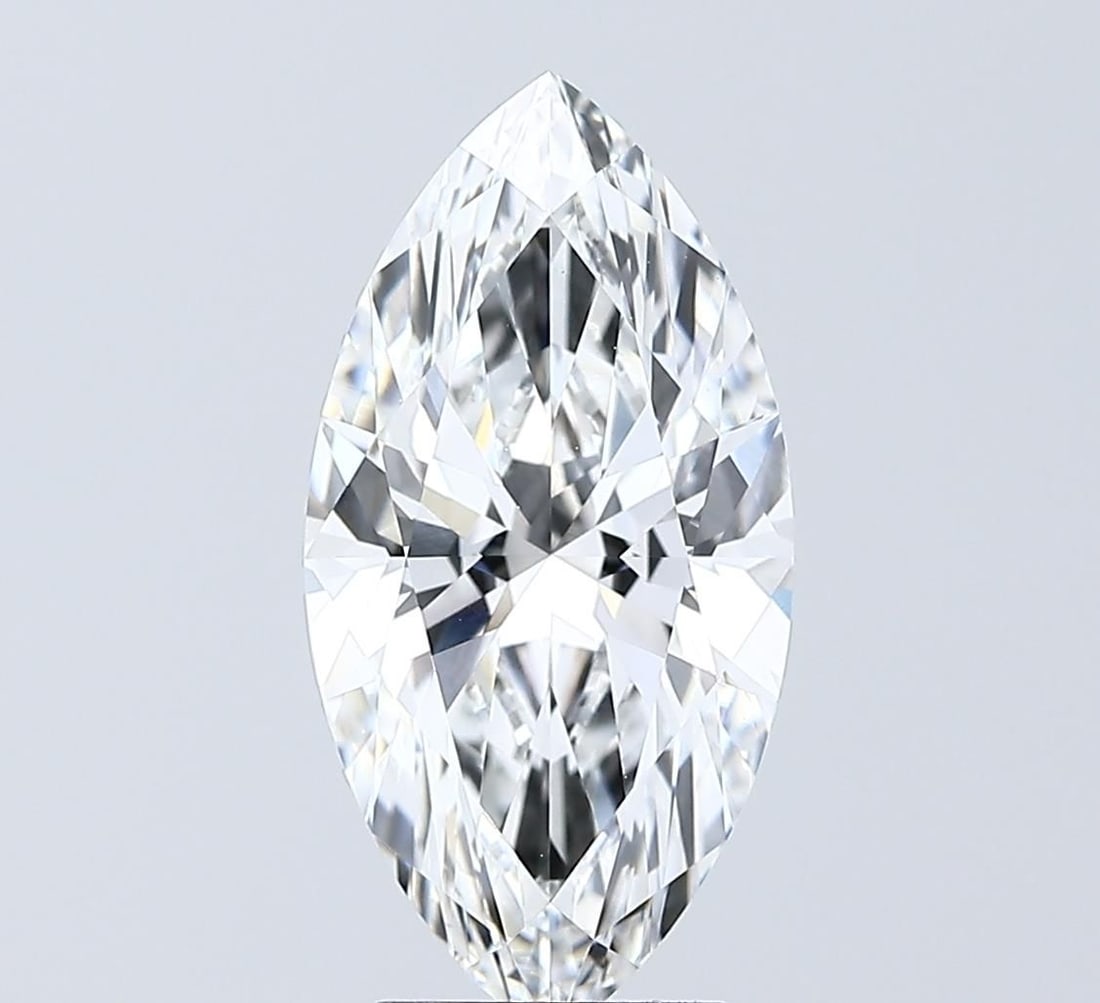 Loose Diamond - MARQUISE 3.08ct E VVS2: Loose Diamond - MARQUISE 3.08ct E VVS2 Source: This is a real non-mined Diamond that has been grown in a lab Shape: MARQUISE Carats: 3.08 Color: E Clarity: VVS2 Certification: IGI Video:
