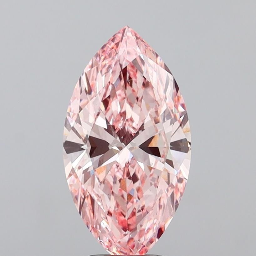 Loose Diamond - MARQUISE 4.0ct Fancy Vivid Pink VS2: Loose Diamond - MARQUISE 4.0ct Fancy Vivid Pink VS2 Source: This is a real non-mined Diamond that has been grown in a lab Shape: MARQUISE Carats: 4.0 Color: Fancy Vivid Pink Certification: IGI Video: