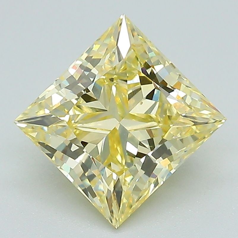Loose Diamond - PRINCESS 2.48ct Fancy Intense Yellow VS1: Loose Diamond - PRINCESS 2.48ct Fancy Intense Yellow VS1 Source: This is a real non-mined Diamond that has been grown in a lab Shape: PRINCESS Carats: 2.48 Color: Fancy Intense Yellow Certification: I