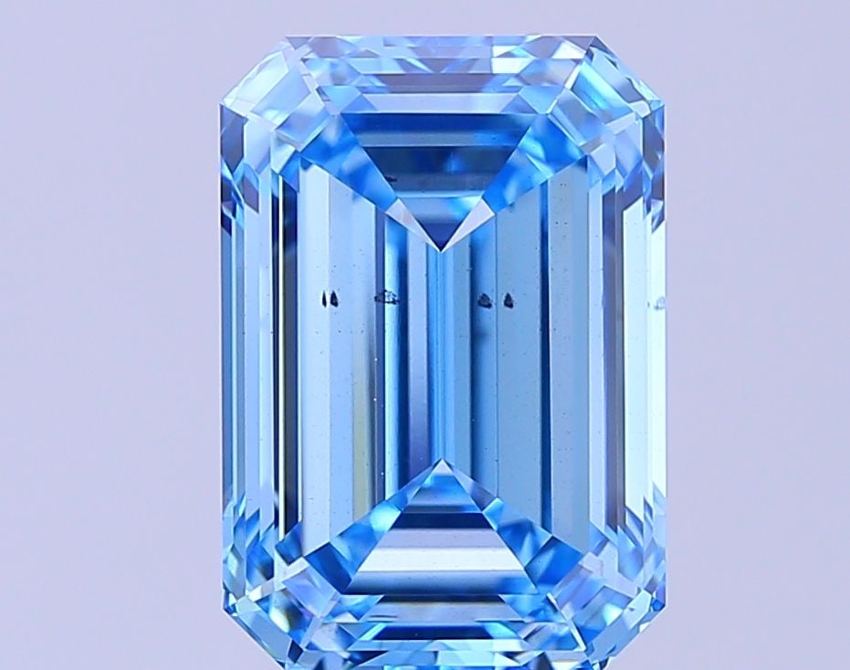 Loose Diamond - EMERALD 5.07ct Fancy Vivid Blue VS2: Loose Diamond - EMERALD 5.07ct Fancy Vivid Blue VS2 Source: This is a real non-mined Diamond that has been grown in a lab Shape: EMERALD Carats: 5.07 Color: Fancy Vivid Blue Certification: IGI Video:
