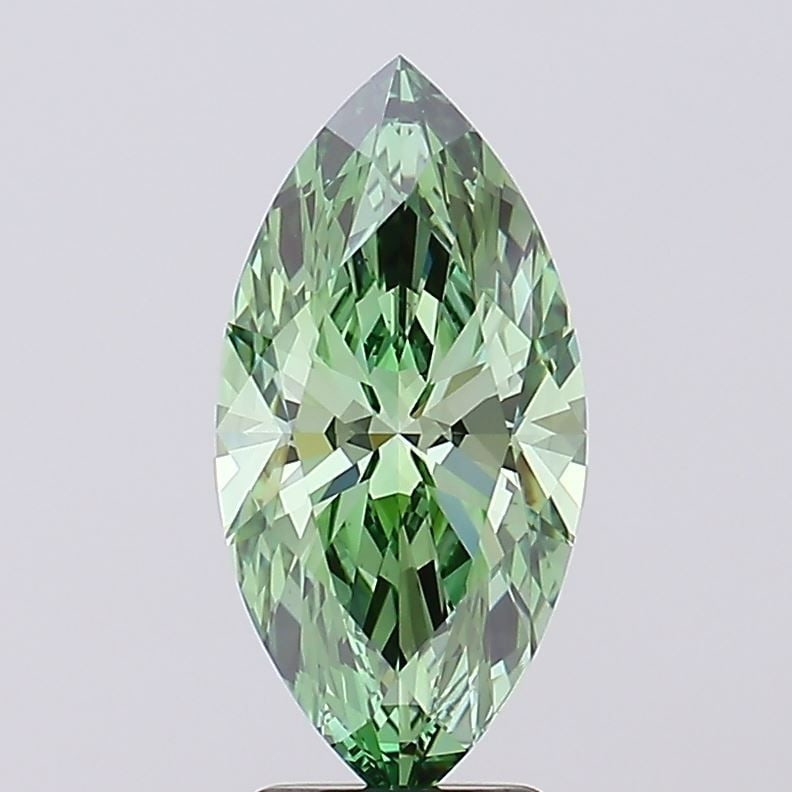 Loose Diamond - MARQUISE 2.98ct Fancy Vivid Green VS1: Loose Diamond - MARQUISE 2.98ct Fancy Vivid Green VS1 Source: This is a real non-mined Diamond that has been grown in a lab Shape: MARQUISE Carats: 2.98 Color: Fancy Vivid Green Certification: IGI Vid