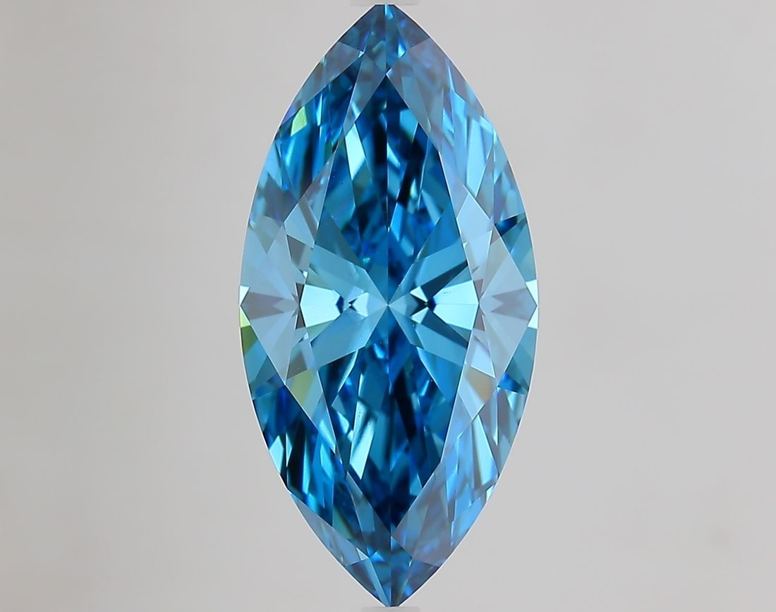 Loose Diamond - MARQUISE 5.51ct Fancy Vivid Blue VS1: Loose Diamond - MARQUISE 5.51ct Fancy Vivid Blue VS1 Source: This is a real non-mined Diamond that has been grown in a lab Shape: MARQUISE Carats: 5.51 Color: Fancy Vivid Blue Certification: IGI