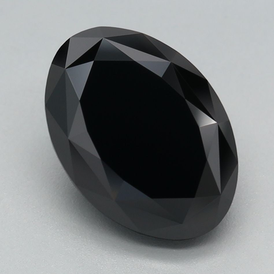 Loose Diamond - OVAL 2.53ct Fancy Black: Loose Diamond - OVAL 2.53ct Fancy Black Source: This is a real non-mined Diamond that has been grown in a lab Shape: OVAL Carats: 2.53 Color: Fancy Black Certification: IGI Video: