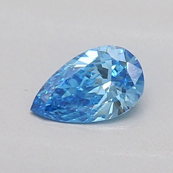 Loose Diamond - PEAR 0.16ct Fancy Vivid Blue VVS2: Loose Diamond - PEAR 0.16ct Fancy Vivid Blue VVS2 Source: This is a real non-mined Diamond that has been grown in a lab Shape: PEAR Carats: 0.16 Color: Fancy Vivid Blue Certification: IGI Video: