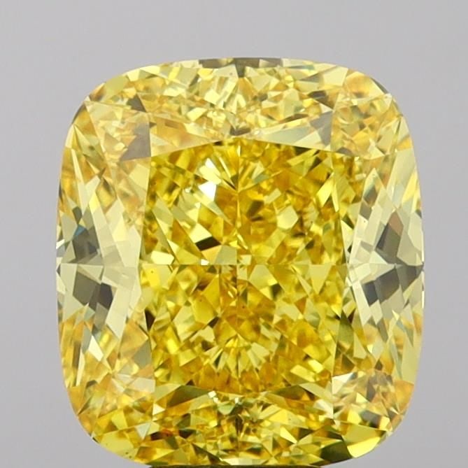 Loose Diamond - CUSHION MODIFIED 9.07ct Fancy Vivid Yellow VS1: Loose Diamond - CUSHION MODIFIED 9.07ct Fancy Vivid Yellow VS1 Source: This is a real non-mined Diamond that has been grown in a lab Shape: CUSHION MODIFIED Carats: 9.07 Color: Fancy Vivid Yellow Cert