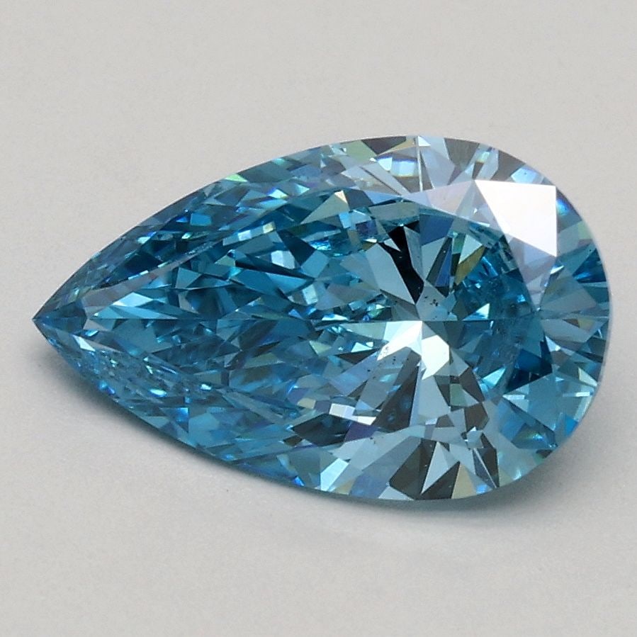Loose Diamond - PEAR 1.35ct Fancy Vivid Blue VS2: Loose Diamond - PEAR 1.35ct Fancy Vivid Blue VS2 Source: This is a real non-mined Diamond that has been grown in a lab Shape: PEAR Carats: 1.35 Color: Fancy Vivid Blue Certification: IGI Video: