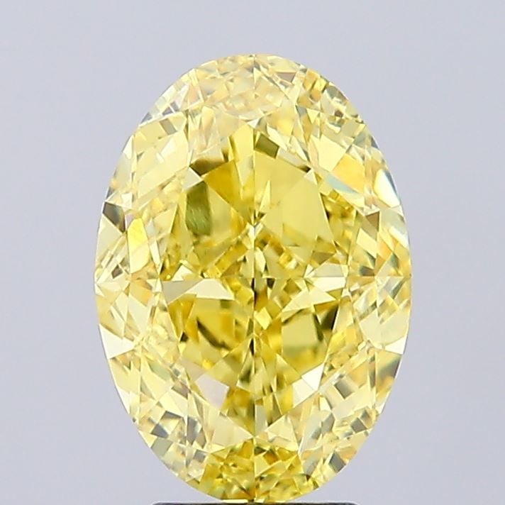 Loose Diamond - OVAL 4.56ct Fancy Intense Yellow VS1: Loose Diamond - OVAL 4.56ct Fancy Intense Yellow VS1 Source: This is a real non-mined Diamond that has been grown in a lab Shape: OVAL Carats: 4.56 Color: Fancy Intense Yellow Certification: IGI Video