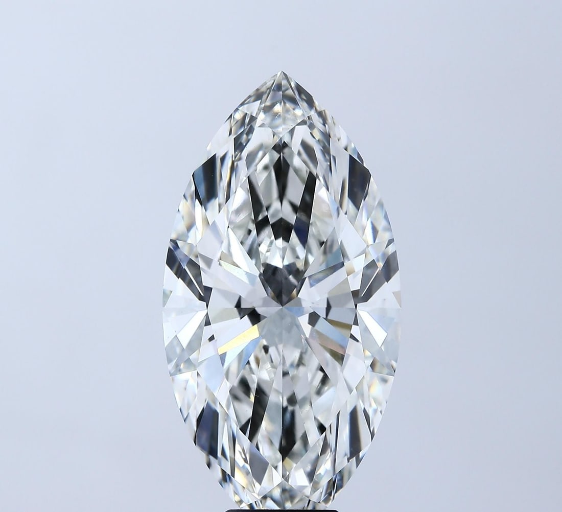 Loose Diamond - MARQUISE 10.09ct G VVS2: Loose Diamond - MARQUISE 10.09ct G VVS2 Source: This is a real non-mined Diamond that has been grown in a lab Shape: MARQUISE Carats: 10.09 Color: G Clarity: VVS2 Certification: IGI Video: