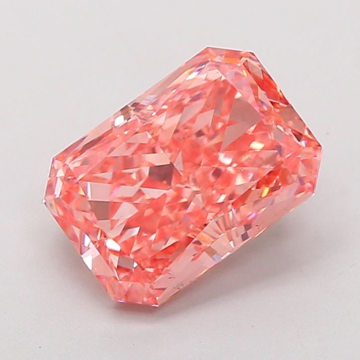 Loose Diamond - RADIANT 4.08ct Fancy Vivid Pink VS1: Loose Diamond - RADIANT 4.08ct Fancy Vivid Pink VS1 Source: This is a real non-mined Diamond that has been grown in a lab Shape: RADIANT Carats: 4.08 Color: Fancy Vivid Pink Certification: IGI Video: