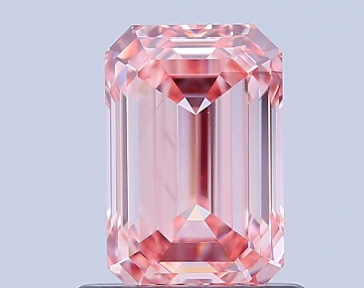 Loose Diamond - EMERALD 1.0ct Fancy Intense Pink VS2: Loose Diamond - EMERALD 1.0ct Fancy Intense Pink VS2 Source: This is a real non-mined Diamond that has been grown in a lab Shape: EMERALD Carats: 1.0 Color: Fancy Intense Pink Certification: IGI Video