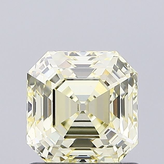 Loose Diamond - ASSCHER 1.03ct Fancy Yellow VS1: Loose Diamond - ASSCHER 1.03ct Fancy Yellow VS1 Source: This is a real non-mined Diamond that has been grown in a lab Shape: ASSCHER Carats: 1.03 Color: Fancy Yellow Certification: IGI Video:
