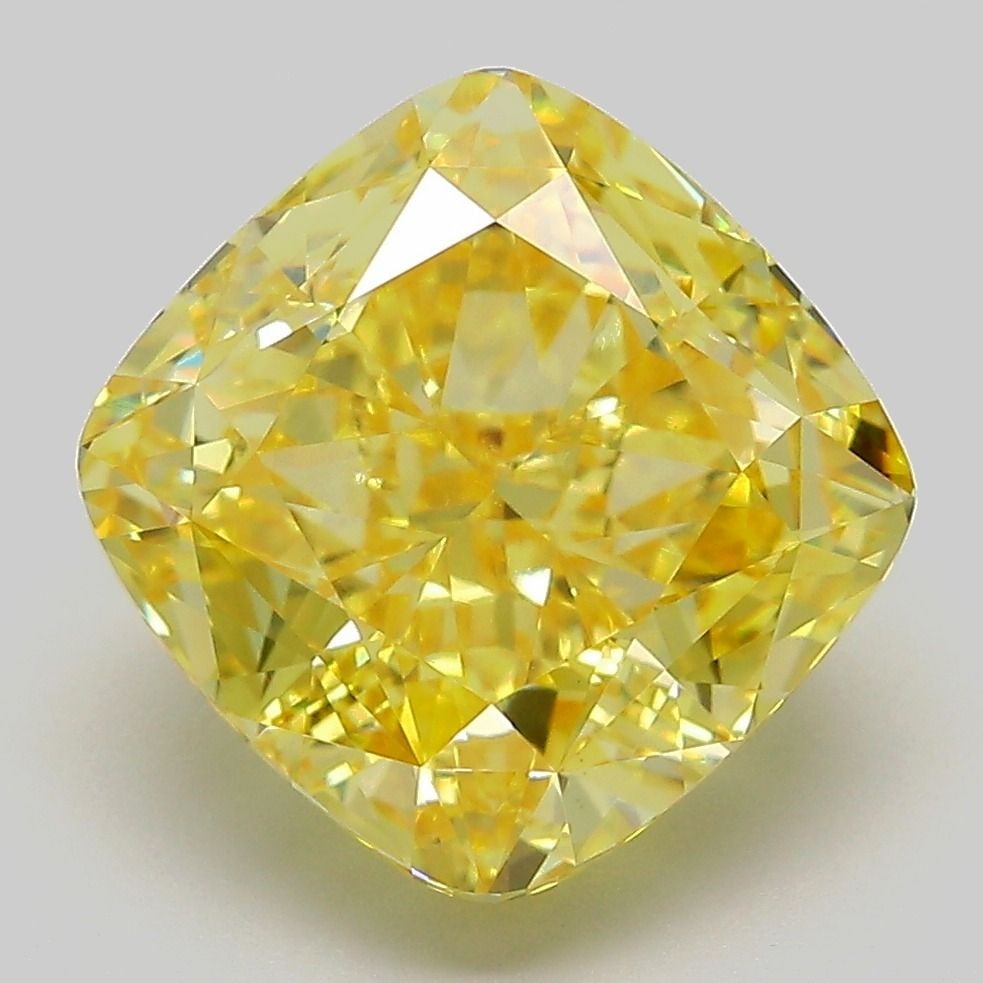 Loose Diamond - CUSHION MODIFIED 6.28ct Fancy Vivid Yellow VVS2: Loose Diamond - CUSHION MODIFIED 6.28ct Fancy Vivid Yellow VVS2 Source: This is a real non-mined Diamond that has been grown in a lab Shape: CUSHION MODIFIED Carats: 6.28 Color: Fancy Vivid Yellow Cer