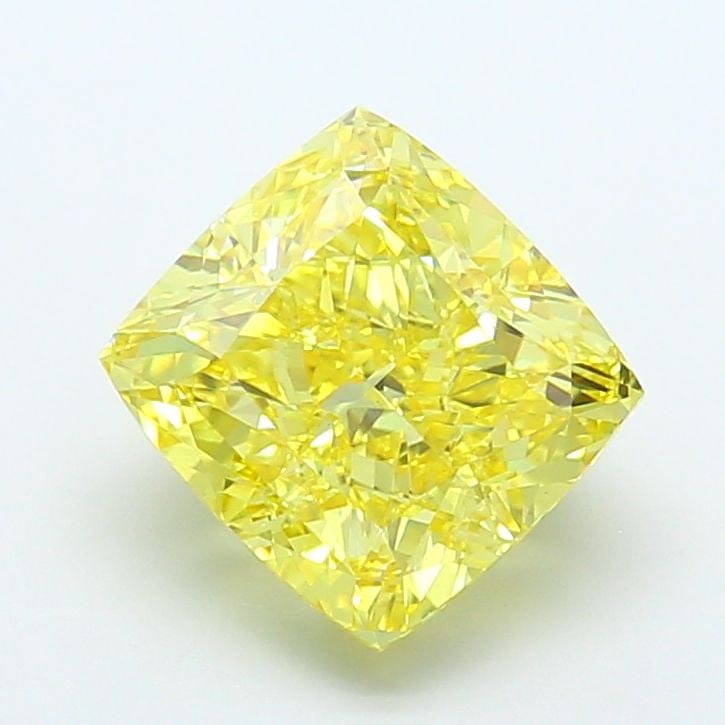 Loose Diamond - CUSHION MODIFIED 5.01ct Fancy Vivid Yellow VS1: Loose Diamond - CUSHION MODIFIED 5.01ct Fancy Vivid Yellow VS1 Source: This is a real non-mined Diamond that has been grown in a lab Shape: CUSHION MODIFIED Carats: 5.01 Color: Fancy Vivid Yellow Cert