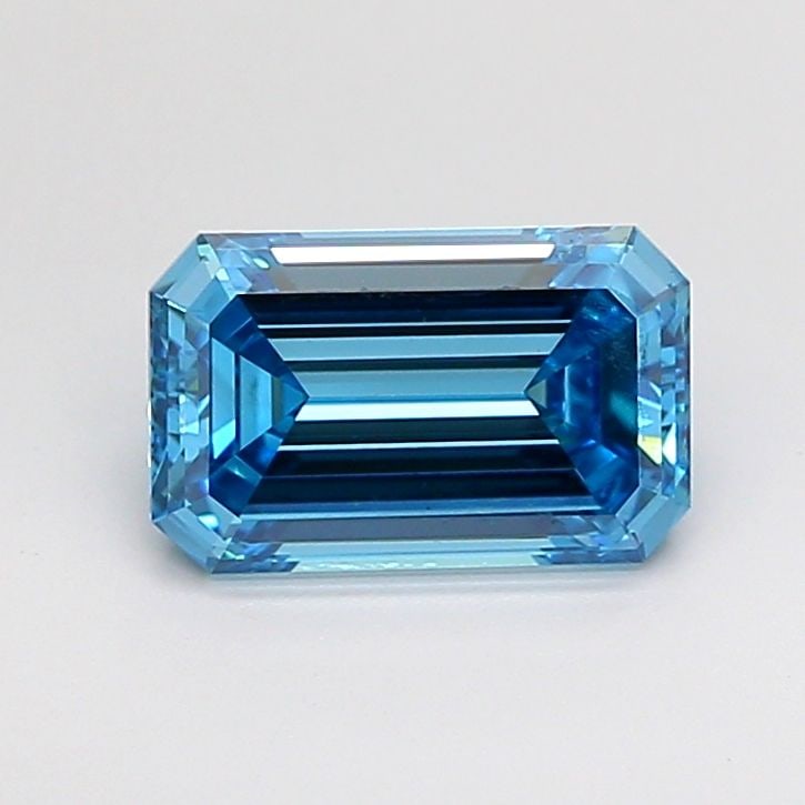 Loose Diamond - EMERALD 1.83ct Fancy Vivid Blue VS1: Loose Diamond - EMERALD 1.83ct Fancy Vivid Blue VS1 Source: This is a real non-mined Diamond that has been grown in a lab Shape: EMERALD Carats: 1.83 Color: Fancy Vivid Blue Certification: NONE
