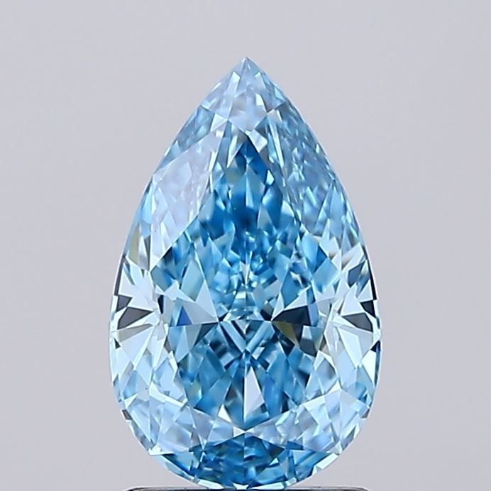 Loose Diamond - PEAR 1.3ct Fancy Vivid Blue VVS2: Loose Diamond - PEAR 1.3ct Fancy Vivid Blue VVS2 Source: This is a real non-mined Diamond that has been grown in a lab Shape: PEAR Carats: 1.3 Color: Fancy Vivid Blue Certification: IGI Video: