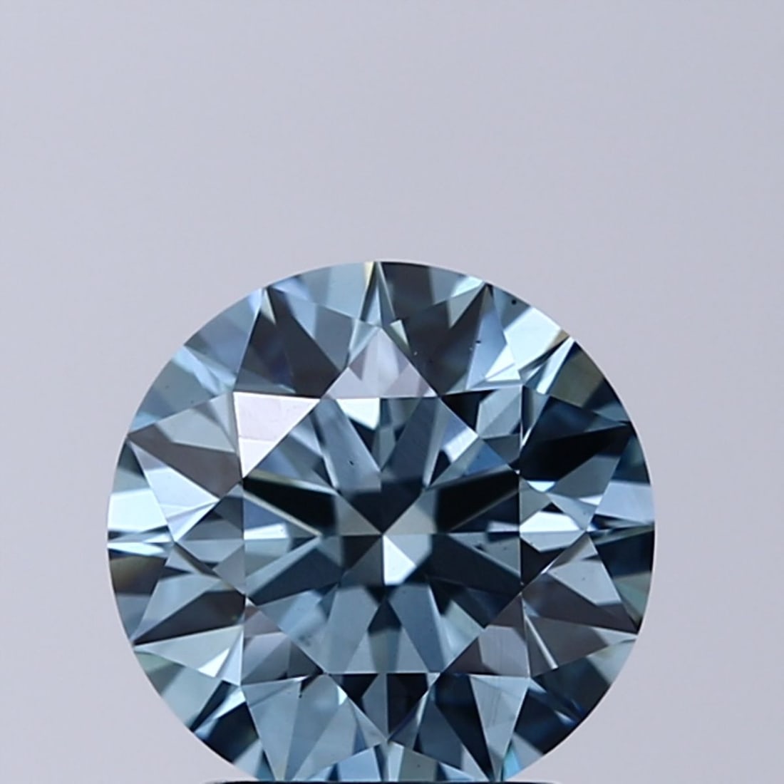 Loose Diamond - ROUND 2.01ct Fancy Intense Greenish Blue VS2: Loose Diamond - ROUND 2.01ct Fancy Intense Greenish Blue VS2 Source: This is a real non-mined Diamond that has been grown in a lab Shape: ROUND Carats: 2.01 Color: Fancy Intense Greenish Blue Certific