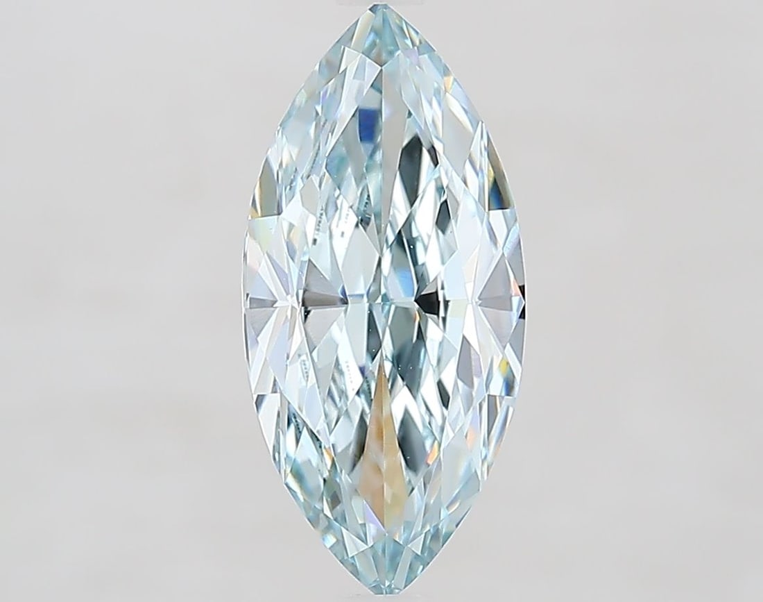 Loose Diamond - MARQUISE 2.71ct Fancy Blueish Green VVS2: Loose Diamond - MARQUISE 2.71ct Fancy Blueish Green VVS2 Source: This is a real non-mined Diamond that has been grown in a lab Shape: MARQUISE Carats: 2.71 Color: Fancy Blueish Green Certification: IG