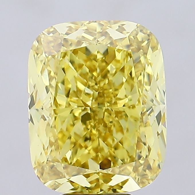 Loose Diamond - CUSHION MODIFIED 10.1ct Fancy Intense Yellow VS1: Loose Diamond - CUSHION MODIFIED 10.1ct Fancy Intense Yellow VS1 Source: This is a real non-mined Diamond that has been grown in a lab Shape: CUSHION MODIFIED Carats: 10.1 Color: Fancy Intense Yellow 