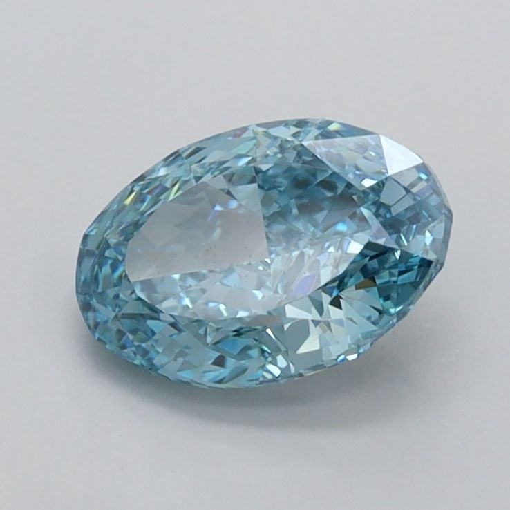 Loose Diamond - OVAL 1.07ct Fancy Vivid Blue VVS2: Loose Diamond - OVAL 1.07ct Fancy Vivid Blue VVS2 Source: This is a real non-mined Diamond that has been grown in a lab Shape: OVAL Carats: 1.07 Color: Fancy Vivid Blue Certification: IGI Additional