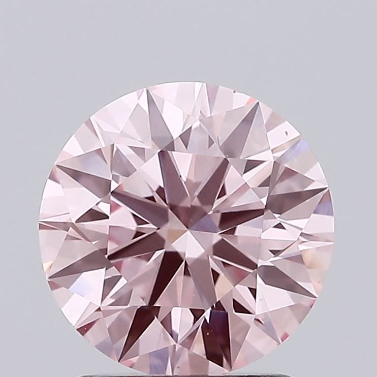Ideal Loose Diamond - ROUND 1.82ct Fancy Vivid Pink VS1: Ideal Loose Diamond - ROUND 1.82ct Fancy Vivid Pink VS1 Source: This is a real non-mined Diamond that has been grown in a lab Shape: ROUND Carats: 1.82 Color: Fancy Vivid Pink Certification: IGI Video
