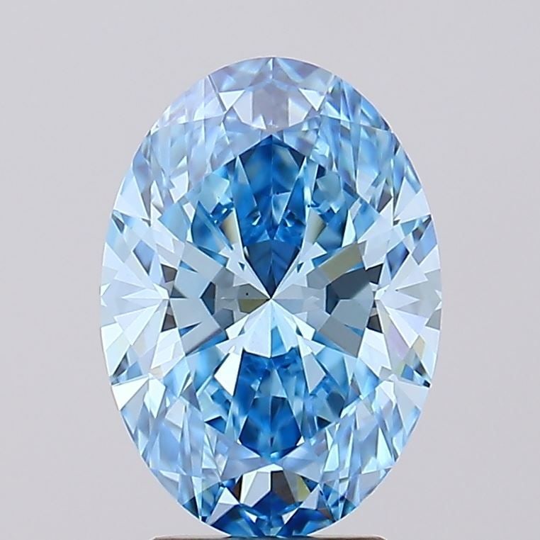 Loose Diamond - OVAL 3.02ct Fancy Vivid Blue VS2: Loose Diamond - OVAL 3.02ct Fancy Vivid Blue VS2 Source: This is a real non-mined Diamond that has been grown in a lab Shape: OVAL Carats: 3.02 Color: Fancy Vivid Blue Certification: IGI Video: Video