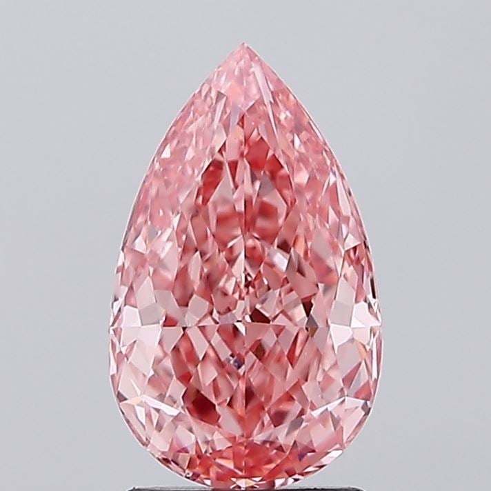 Loose Diamond - PEAR 2.09ct Fancy Vivid Pink VS1: Loose Diamond - PEAR 2.09ct Fancy Vivid Pink VS1 Source: This is a real non-mined Diamond that has been grown in a lab Shape: PEAR Carats: 2.09 Color: Fancy Vivid Pink Certification: IGI Video:
