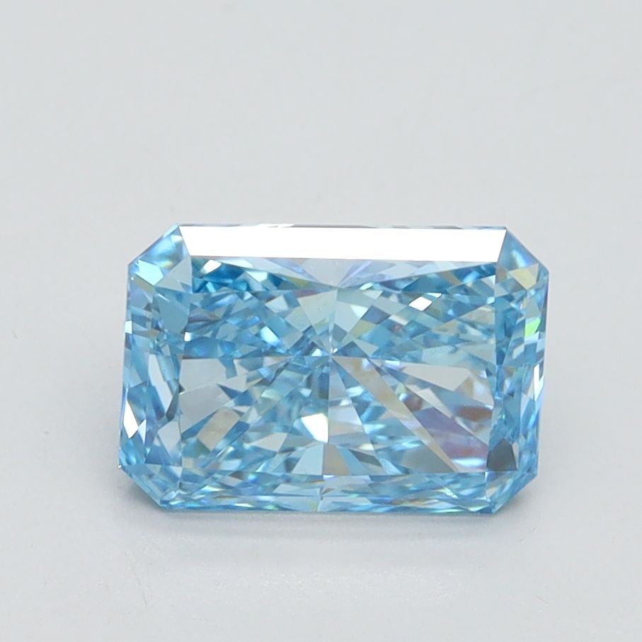 Loose Diamond - RADIANT 1.54ct Fancy Vivid Blue VS1: Loose Diamond - RADIANT 1.54ct Fancy Vivid Blue VS1 Source: This is a real non-mined Diamond that has been grown in a lab Shape: RADIANT Carats: 1.54 Color: Fancy Vivid Blue Certification: IGI Video: