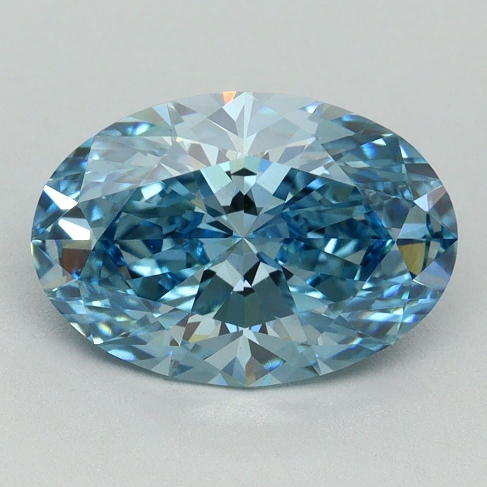 Loose Diamond - OVAL 2.81ct Fancy Vivid Blue VS1: Loose Diamond - OVAL 2.81ct Fancy Vivid Blue VS1 Source: This is a real non-mined Diamond that has been grown in a lab Shape: OVAL Carats: 2.81 Color: Fancy Vivid Blue Certification: IGI Video: