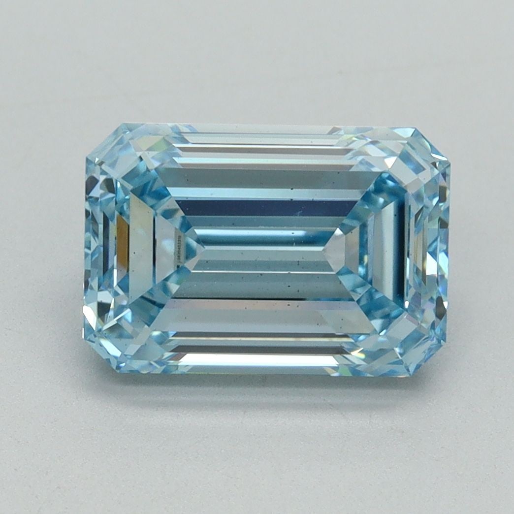 Loose Diamond - EMERALD 3.08ct Fancy Intense Blue VS2: Loose Diamond - EMERALD 3.08ct Fancy Intense Blue VS2 Source: This is a real non-mined Diamond that has been grown in a lab Shape: EMERALD Carats: 3.08 Color: Fancy Intense Blue Certification: IGI Vid