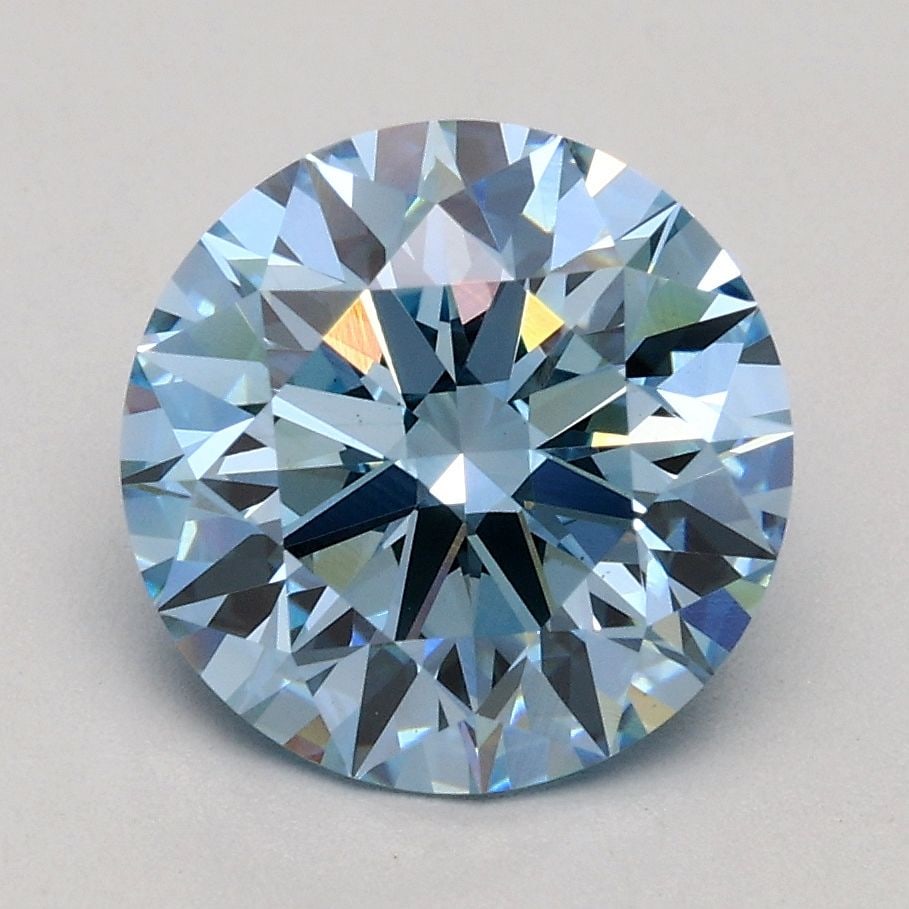 Ideal Loose Diamond - ROUND 2.03ct Fancy Intense Blue VS2: Ideal Loose Diamond - ROUND 2.03ct Fancy Intense Blue VS2 Source: This is a real non-mined Diamond that has been grown in a lab Shape: ROUND Carats: 2.03 Color: Fancy Intense Blue Certification: IGI V