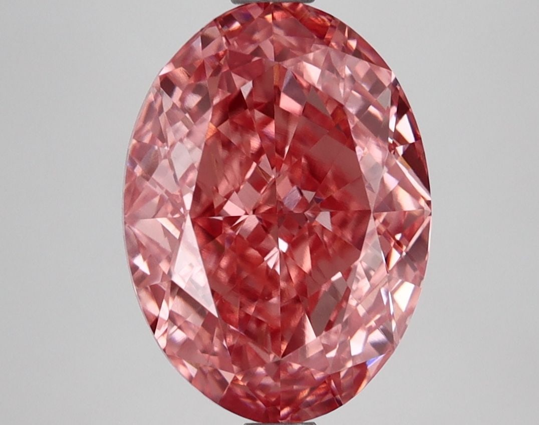 Loose Diamond - OVAL 4.07ct Fancy Vivid Pink VS1: Loose Diamond - OVAL 4.07ct Fancy Vivid Pink VS1 Source: This is a real non-mined Diamond that has been grown in a lab Shape: OVAL Carats: 4.07 Color: Fancy Vivid Pink Certification: IGI Video: