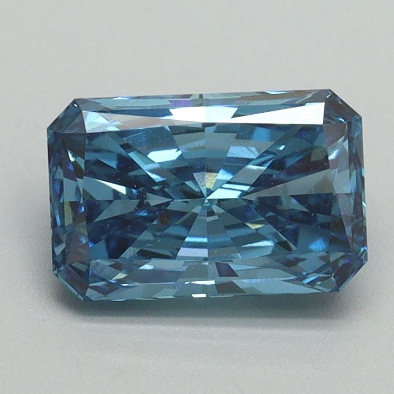 Loose Diamond - RADIANT 1.57ct Fancy Vivid Blue VS1: Loose Diamond - RADIANT 1.57ct Fancy Vivid Blue VS1 Source: This is a real non-mined Diamond that has been grown in a lab Shape: RADIANT Carats: 1.57 Color: Fancy Vivid Blue Certification: IGI Video: