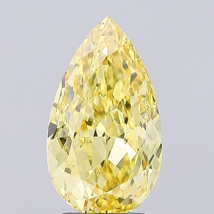Loose Diamond - PEAR 3.01ct Fancy Vivid Yellow VS1: Loose Diamond - PEAR 3.01ct Fancy Vivid Yellow VS1 Source: This is a real non-mined Diamond that has been grown in a lab Shape: PEAR Carats: 3.01 Color: Fancy Vivid Yellow Certification: IGI Video: