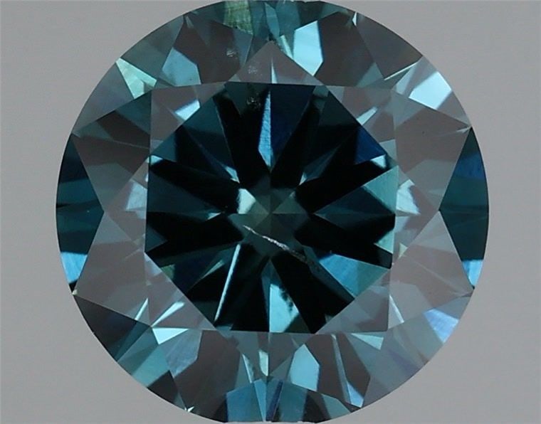 Loose Diamond - ROUND 1.33ct Fancy Deep Blueish Green SI1: Loose Diamond - ROUND 1.33ct Fancy Deep Blueish Green SI1 Source: This is a real non-mined Diamond that has been grown in a lab Shape: ROUND Carats: 1.33 Color: Fancy Deep Blueish Green Certification: