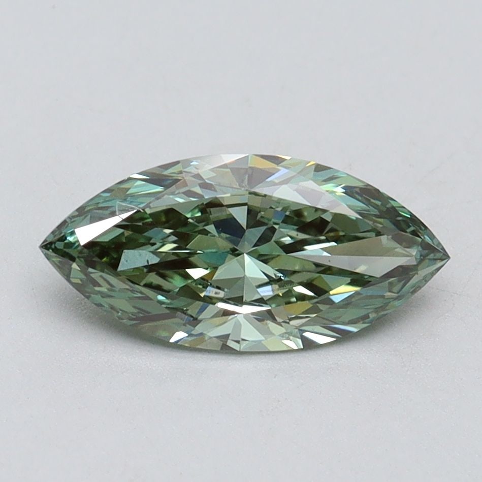 Loose Diamond - MARQUISE 1.04ct Fancy Vivid Green VS1: Loose Diamond - MARQUISE 1.04ct Fancy Vivid Green VS1 Source: This is a real non-mined Diamond that has been grown in a lab Shape: MARQUISE Carats: 1.04 Color: Fancy Vivid Green Certification: IGI Vid