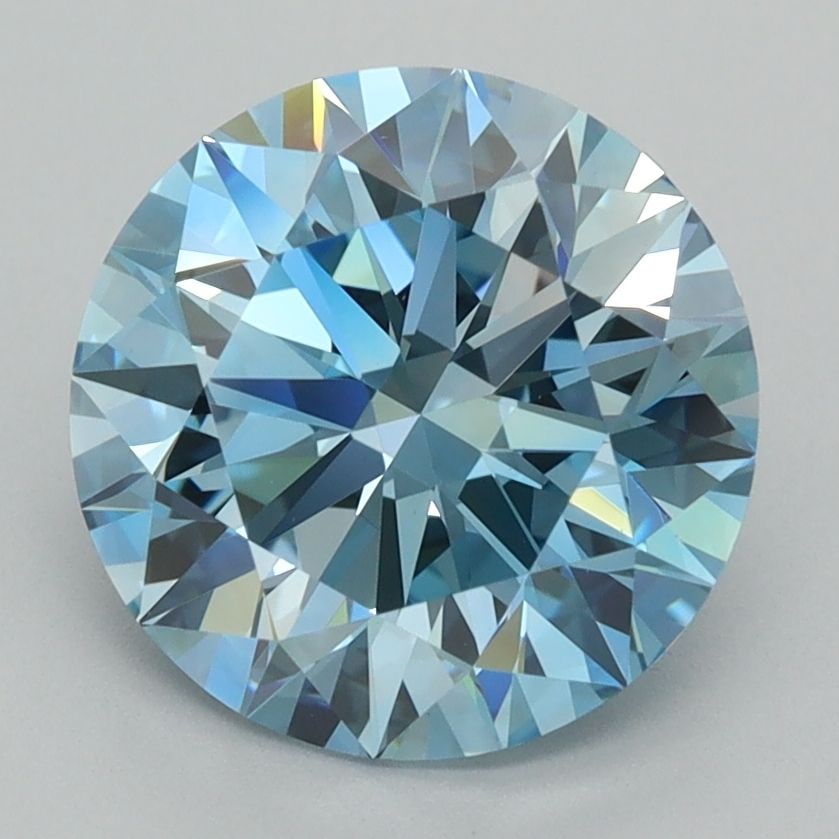 Ideal Loose Diamond - ROUND 3.01ct Fancy Vivid Blue VVS2: Ideal Loose Diamond - ROUND 3.01ct Fancy Vivid Blue VVS2 Source: This is a real non-mined Diamond that has been grown in a lab Shape: ROUND Carats: 3.01 Color: Fancy Vivid Blue Certification: IGI Vide