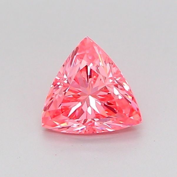 Loose Diamond - TRIANGULAR 0.56ct Fancy Vivid Pink VS1: Loose Diamond - TRIANGULAR 0.56ct Fancy Vivid Pink VS1 Source: This is a real non-mined Diamond that has been grown in a lab Shape: TRIANGULAR Carats: 0.56 Color: Fancy Vivid Pink Certification: IGI V