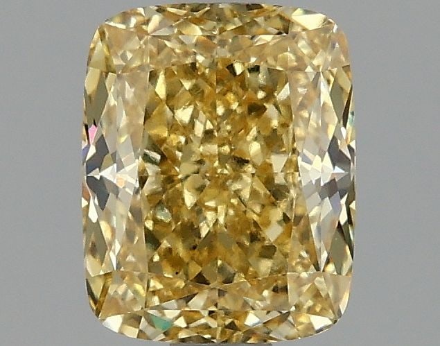 Loose Diamond - CUSHION MODIFIED 1.59ct Fancy Intense Yellow VS1: Loose Diamond - CUSHION MODIFIED 1.59ct Fancy Intense Yellow VS1 Source: This is a real non-mined Diamond that has been grown in a lab Shape: CUSHION MODIFIED Carats: 1.59 Color: Fancy Intense Yellow 