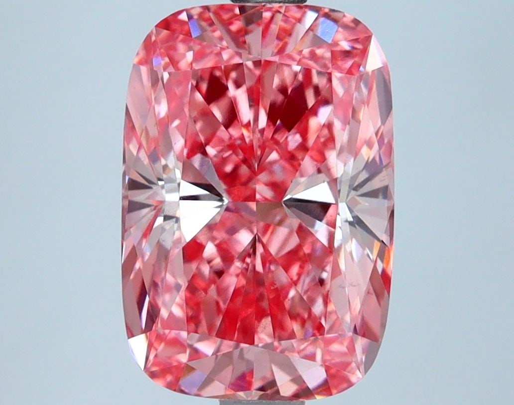 Loose Diamond - CUSHION BRILLIANT 3.09ct Fancy Vivid Pink VS1: Loose Diamond - CUSHION BRILLIANT 3.09ct Fancy Vivid Pink VS1 Source: This is a real non-mined Diamond that has been grown in a lab Shape: CUSHION BRILLIANT Carats: 3.09 Color: Fancy Vivid Pink Certif